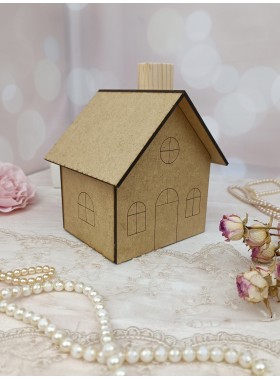Blank MDF House for Crafting, DIY Wooden House Shape, Craft Supply, MDF House Base, For Painting, Decoupage, Scrapbooking, Home Decoration