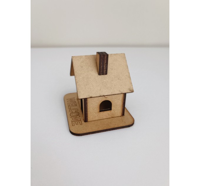 Blank MDF House for Crafting, DIY Wooden House Shape, Craft Supply, MDF House Base, For Painting, Decoupage, Scrapbooking, Home Decoration