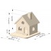 Blank MDF House for Crafting, DIY Wooden House Shape, Craft Supply, MDF House Base, For Painting, Decoupage, Scrapbooking, Home Decoration