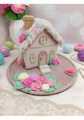 Handmade Crochet House with Colorful Flowers – Whimsical Cottagecore Gift Handmade Crochet House with Colorful Flowers – Whimsical Cottagecore Gift
