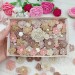 Set of small flowers for craft,100 pcs/ Sewing embellishment/ Craft DIY flowers/ Pearl flowers /Junk journal decor/ Hairband/ Scrapbooking