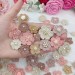 Set of small flowers for craft,100 pcs/ Sewing embellishment/ Craft DIY flowers/ Pearl flowers /Junk journal decor/ Hairband/ Scrapbooking