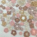 Set of small flowers for craft,100 pcs/ Sewing embellishment/ Craft DIY flowers/ Pearl flowers /Junk journal decor/ Hairband/ Scrapbooking