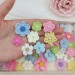 Flowers for craft, 30 pcs. Flowers for scrapbooking. Sewing flower embellishment. Making hair band. Multicolored flowers. Appliques.