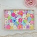 Flowers for craft, 30 pcs. Flowers for scrapbooking. Sewing flower embellishment. Making hair band. Multicolored flowers. Appliques.