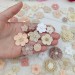 Set of small flowers for craft,80 pcs/Sewing embellishment/Craft DIY flowers/Pearl flowers /Junk journal decor/ Hairband flower Scrapbooking