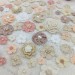 Set of small flowers for craft,80 pcs/Sewing embellishment/Craft DIY flowers/Pearl flowers /Junk journal decor/ Hairband flower Scrapbooking