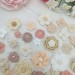 Set of small flowers for craft,80 pcs/Sewing embellishment/Craft DIY flowers/Pearl flowers /Junk journal decor/ Hairband flower Scrapbooking