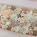 Flowers for craft, 80pcs. Sewing flower embellishment. Imitation of vintage flowers. Wedding decoration. Brooch Flower. Hairband flower.