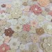 Flowers for craft, 80pcs. Sewing flower embellishment. Imitation of vintage flowers. Wedding decoration. Brooch Flower. Hairband flower.