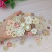 Flowers for craft, 80pcs. Sewing flower embellishment. Imitation of vintage flowers. Wedding decoration. Brooch Flower. Hairband flower.