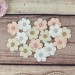 Flowers for craft, 15 pcs. Flowers for scrapbooking. Pastel Flower embellishment. Junk journal flowers. Boho flowers.Wedding craft flowers.