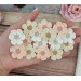 Flowers for craft, 15 pcs. Flowers for scrapbooking. Pastel Flower embellishment. Junk journal flowers. Boho flowers.Wedding craft flowers.