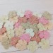 Flowers for craft, 30pcs. Flowers for scrapbooking. Shabby flowers. Crafts DIY. Pearl center flowers. Junk journal item.Flowers embellished.