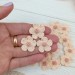 Flowers for craft, 25 pcs.Flowers in neutral colors.Sewing flower embellishment.Wedding craft supplies.Applique flower.Junk Journal Flowers.