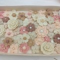 Flowers for craft, 50pcs. Sewing flower embellishment. Neutral color flowers. Junk Journal Decor. Miniature supplies. Making accessories.