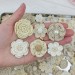 Flowers for crafts,100pcs. Sewing embellishment.Craft DIY flowers. Pearl flowers for craft.Junk journal decor. Hairband flower. Scrapbooking