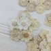 Flowers for crafts,100pcs. Sewing embellishment.Craft DIY flowers. Pearl flowers for craft.Junk journal decor. Hairband flower. Scrapbooking