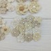 Flowers for crafts,100pcs. Sewing embellishment.Craft DIY flowers. Pearl flowers for craft.Junk journal decor. Hairband flower. Scrapbooking