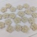 20 mini flowers for crafts. Flowers for scrapbooking.Crafts DIY. Pearl center flowers. Junk journal item. Beige Flowers embellished. Wedding