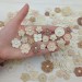 Mix crocheted flowers for craft,100 pcs/Sewing embellishment/Craft DIY flowers/Pearl flowers/Junk journal decor/Hairband flower/Scrapbooking