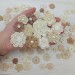 Mix crocheted flowers for craft,100 pcs/Sewing embellishment/Craft DIY flowers/Pearl flowers/Junk journal decor/Hairband flower/Scrapbooking