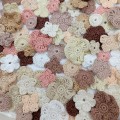 Mix crocheted flowers for craft,100 pcs/Sewing embellishment/Craft DIY flowers//Junk journal decor/Hairband flower/Scrapbooking/Applique