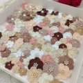 Mix crocheted flowers for craft,100 pcs/Sewing embellishment/Craft DIY flowers//Junk journal decor/Hairband flower/Scrapbooking/Applique