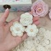 Flowers for craft, 15pcs.Imitation of vintage flowers.Wedding decoration.Brooch Flower.Hairband flower.Junk journal decoration.Embellishment