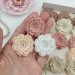 Set flowers for craft, 18 pcs.Scrapbooking supplies.Sewing embellishment.Flowers for headband.Hair accessories.Brooch flowers.Hat decoration