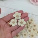 Flowers for craft, 25 pcs.Flowers in neutral colors.Sewing flower embellishment.Wedding craft supplies.Applique flower.Junk Journal Flowers.