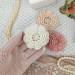 Flowers for handmade work, 3 pcs. Embellishments for decorating. Flowers for sewing. Decorate hat. Sewing doll.Scrapbooking.Making hair band