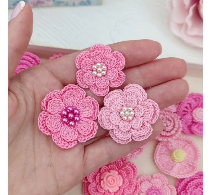 Flowers for craft, 20pcs. Flowers for decorate. Sewing flower embellishment. Junk Journal Decor. Making accessories. Doll making supplies.