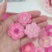 Flowers for craft, 20pcs. Flowers for decorate. Sewing flower embellishment. Junk Journal Decor. Making accessories. Doll making supplies.