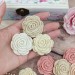 Flowers for craft, 10 pcs. Decorating hat/hairband/bag/belt/jewelry/accessories.Shabby craft flower. Flowers embellishment. 3-D rose.