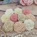 Flowers for craft, 10 pcs. Decorating hat/hairband/bag/belt/jewelry/accessories.Shabby craft flower. Flowers embellishment. 3-D rose.