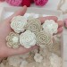 Mix crocheted flowers for craft,100 pcs