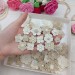 Mix crocheted flowers for craft,100 pcs