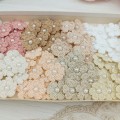 Flowers for craft, 80pcs. Sewing embellishment.Craft DIY flowers. Pearl flowers for craft.Junk journal decor. Hairband flower. Scrapbooking