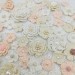 Flowers for craft, 80pcs. Sewing flower embellishment. Neutral color flowers. Junk Journal Decor. Miniature supplies. Making accessories.