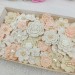 Flowers for craft, 80pcs. Sewing flower embellishment. Neutral color flowers. Junk Journal Decor. Miniature supplies. Making accessories.