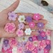 Flowers for craft, 50 pcs. Flowers for scrapbooking. Crafts DIY. Pearl embellishment. Hair band supplies. Flowers embellishment. Scrapboking