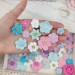 Flowers for craft, 50 pcs. Flowers for scrapbooking. Crafts DIY. Pearl embellishment. Hair band supplies. Flowers embellishment. Scrapboking