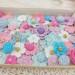 Flowers for craft, 50 pcs. Flowers for scrapbooking. Crafts DIY. Pearl embellishment. Hair band supplies. Flowers embellishment. Scrapboking