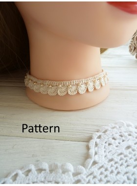  Crochet necklace with pearls PATTERN.