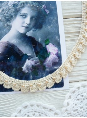  Crochet necklace with pearls PATTERN.