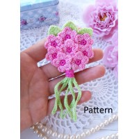 Crochet bouquet applique.