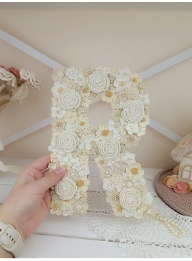 Crochet Flowers & Letter PDF Pattern | Digital Crochet Flower Tutorial – Instant Download