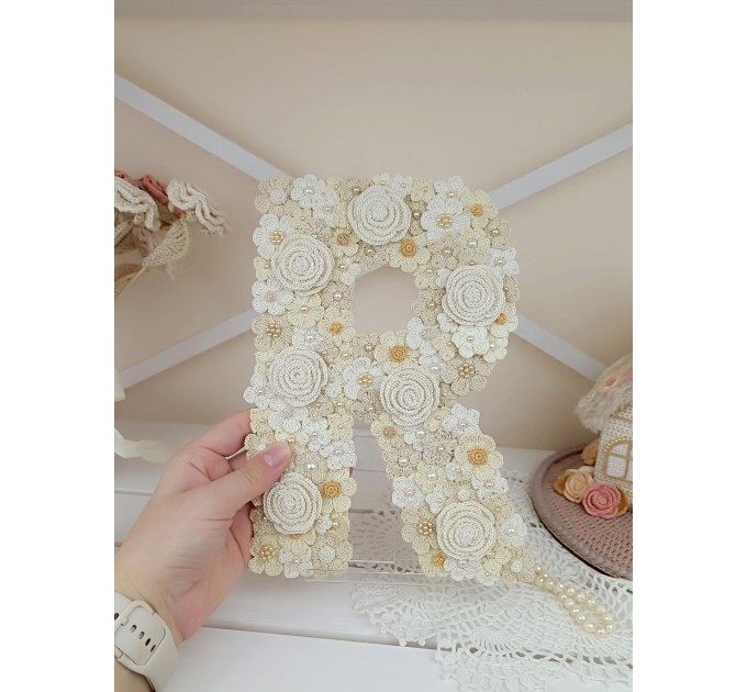 Crochet Flowers & Letter PDF Pattern | Digital Crochet Flower Tutorial – Instant Download