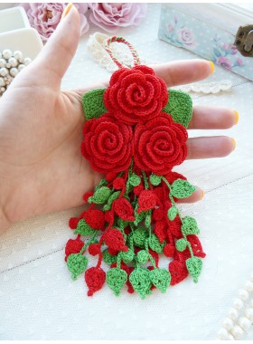 Crochet tassel.